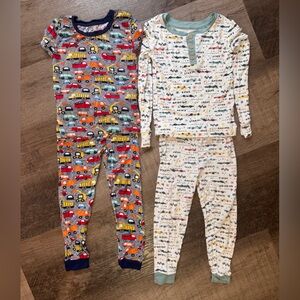 Bamboo Kids Pajamas Set - Colorful Vehicles and Playful Patterns